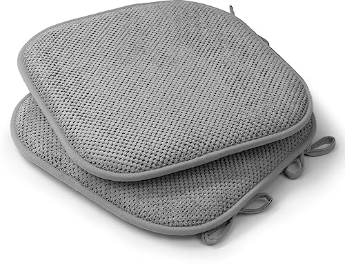 Paco Home Sitzkissen mit Schnüre 40x40 Memory-Schaum-Kissen Stuhlkissen Uni Sitzauflage Innen 2er Set