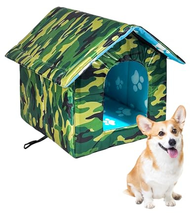 Pet Outdoor House - Waterproof Cat & Dog House Villa Tent - Collapsible & Foldable for Dogs, Cats, Rabbits