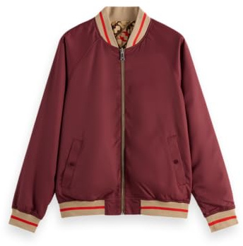 Scotch & Soda Reversible Bomber Jacket, Chaqueta Hombre, Bordeaux, L