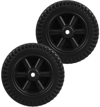 6 Inch Black Bbq Caster Wheels 2 Pack for Grill Trolleys