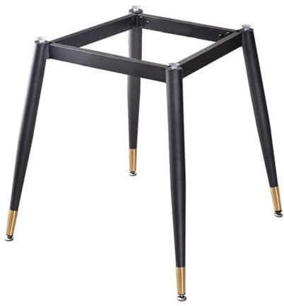 Base per tavolo da pranzo moderna in ferro resistente, con ventosa, struttura in metallo industriale, per gambe di mobili in marmo/vetro, casa, cucina, scrivania fai da te (80 x 80 x 72 cm, nero e