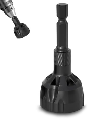 Thatyro Black Zinc Alloy Deburring External Chamfer Tool, 1/8-3/4 (3mm-20mm) Burr Removal Tool with Quick Release Hex Shank, Tungsten Steel Bolt Thread Repair Git for Drill Screw (Small)