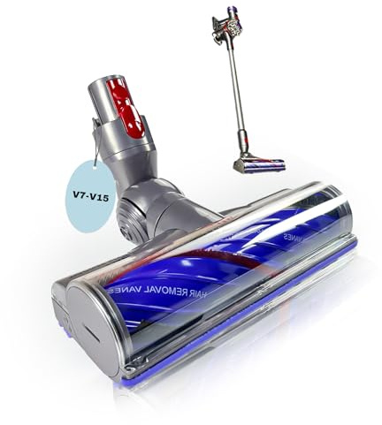 Uppgradera trasselfri direkt drivborste dammsugarborstar kompatibla med Dyson V7 V8 V10 V11 V15 för hårda golv och mattor