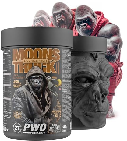 Zoomad Labs Moonstruck II Pre Entreno con Cafeína 510 g – Pre Workout Potente para Fuerza y Congestión – Gorilla Pump 13 g Óxido Nítrico, Energy Focus, Preentreno Gimnasio - Sabor Licorice Fruit