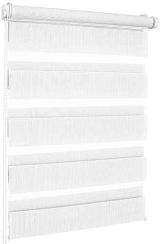 ROLLMAXXX Duo-rollo Doppelrollo Klemmfix ohne Bohren (100 x 150 cm, Weiß)