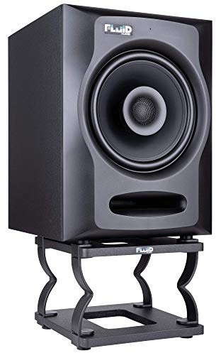 Fluid Audio DS8 Monitorständer Lautsprecherständer für Studio-Monitore (Höhenverstellbar, Erhöhung, Stativ, Halterung, vibrationsdämpfend, Schwarz, 1 Paar, 8 Zoll, ideal für Audio-Profis), Schwarz