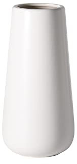 D'vine Dev Vaso da fiori in ceramica bianco opaco da 8 pollici per la decorazione domestica, pacchetto di scatole di design, VS-MAT-W-8