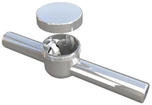 BONOMINI VALVOLA Anti RIFLUSSO Orizzontale Cromato Diametro 32 mm