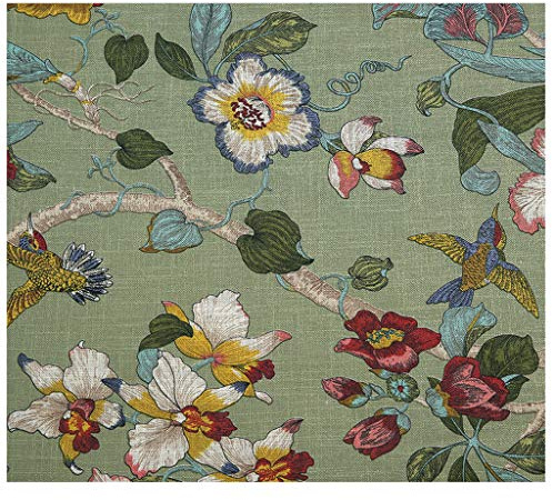 Linne-look Klädsel Polyester 140 Cm / 55 Tum Brett Tryckt Blommigt Tyg För Soffstolskudde, Möbler, DIY-hantverk(Color:7,Size:1m)