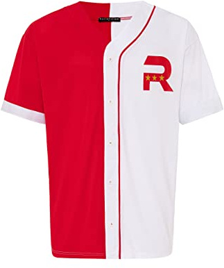 Redbridge Maglietta da baseball a maniche corte traspirante camicia sportiva, rosso/bianco, L