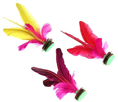 BESPORTBLE Lustige Kick-federbälle 3 Stück Kicking-federbälle Spielzeug Chinesisches Kicking-Federball-Spiel für Studenten Fitness