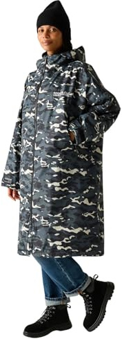 Regatta Outdoor Active Unisex Wasserdichte Wickeljacke, Schwarz Camo/Schwarz, L/XL