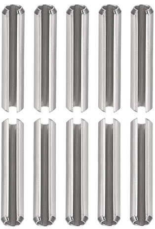 DTGN M4 x 45mm(DxL) Asolato Molla Perno - 20pz - Buono per Casa Macchina Fissaggio - 304 Inossidabile Acciaio Molla Perno Tensione Rullo Perno - Argento