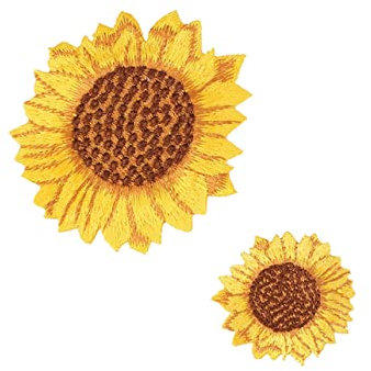 SEWOART 10stücke Sonnenblumen-Patches Zum Aufbügeln Oder Aufnähen Bestickte Applikationen Aus Robustem Material Für Rucksack Kleidung Polstermöbel Oder Reparatur Von Flecken Und Löchern