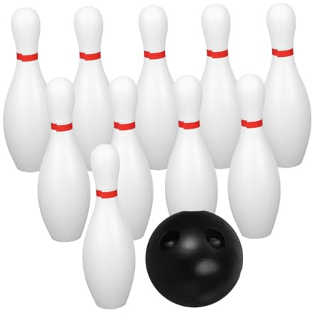 CORHAD Set de Bowling pour Garçon et Filles en Plastique Blanc, Miniature de 15cm, Améliore la Coordination Main-œil, pour Jeux Sportifs en Intérieur