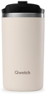 QWETCH - Travel Mug Isotherme - Sable 350ml - Thermo Café & Thé en Inox - 6h Chaud et 12h Froid - Étanche, Mug de voyage