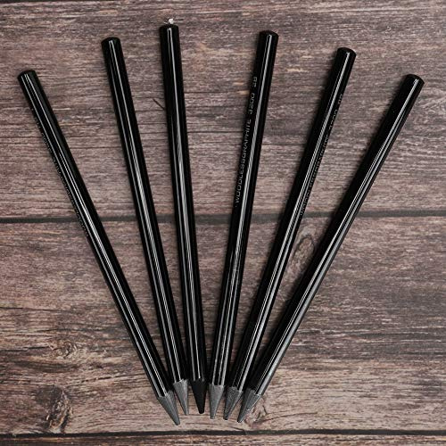 RASTKY Juego de Bolígrafos de Dibujo de Carbono Profesional, Lápiz de Madera Suave, Suministros de Arte de Papelería, 6 uds. 2B/4B/6B/8B/EE/HB para Herramienta de Dibujo