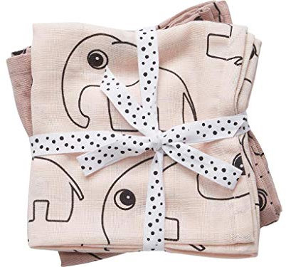 Done by Deer Windeltücher 2 Stück Contour Rosa - Musselin-Windeltüchern 70 x 70 cm - Oeko-TEX® Zertifiziert, 100% Baumwolle