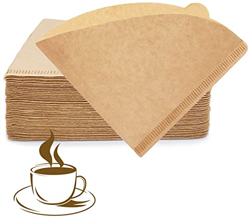 YQL Coffee Filter Paper,Size02 200 Count Natural Unbleached Disposable Coffee Filters Paper Fit for Drip Coffee Dripper