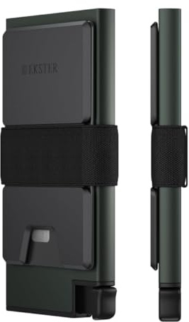 Ekster Aluminum Cardholder Wallet | RFID Wallet for Men & Women | Slim & Minimalist Aluminum Wallet with Pop Up Cardholder (Green Ore)