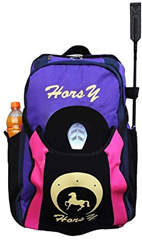 TentHome Borsa per Equitazione Borsa per Scarpe Professionale con Scomparto per Casco Borsa a Spalla Genitori-Figli per Casco e Stivali da Equitazione (Violetto, per Adolescente/Adulto)