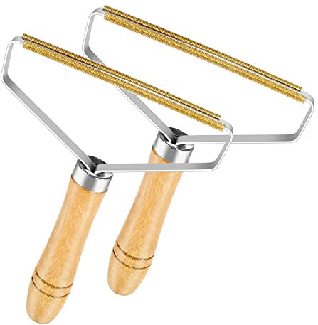 Brosse Manuel Anti Poil Lot de 2, Rasoirs Anti-Bouloches, Portable Lint Remover pour Manteau Tissé Pull Tapis Rideaux Canapé