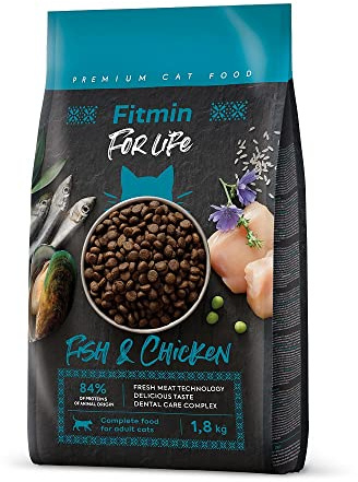 Fitmin for Life Adult Cat – fisk och kyckling | torrfoder för katter | 1,8 kg