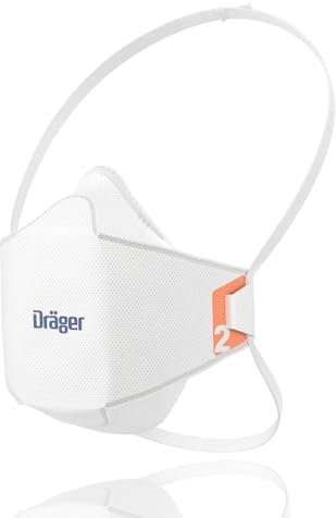 Dräger X-plore 1920 Masque FFP2 contre la poussière et les particules fines, Masque de protection respiratoire jetable certifié CE, 3 masques, taille M/L