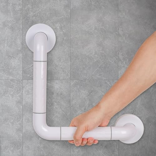Barre d'appui WC, Poignée de Douche, Barre d'appui pour Baignoires, Poignée de Salle de Bain pour Personnes âgées 30 x 30 cm