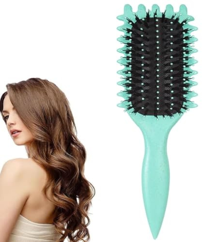 KOMUNJ Cepillo para rizar, cepillo para mechas, cepillo profesional para rizar, herramientas de peinado, cepillo para desenredar formas y definir