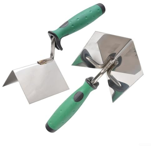 Paleta de yeso de acero inoxidable para esquinas internas y externas que mejora tu experiencia de enlucido (cono interior)