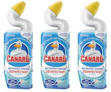 CANARD Gel Pulente & Disinfettante Azione Intensa – 3 flaconi x 750 ml – Profumo Marina