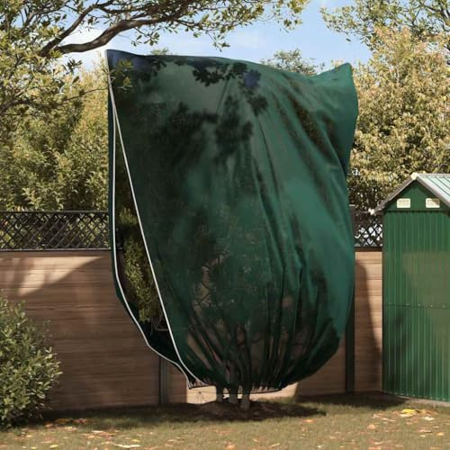 Nqyjm Protección invernal para plantas, verde, 3,5 x 2,5 m, tela no tejida para plantas exteriores