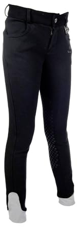 HKM 9060 - Pantaloni da Equitazione per Bambini Easy, con Inserti in Silicone, per Bambine 116-176