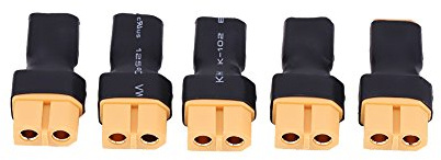 Adaptador Conector XT30 a XT60, 5 Piezas Convertidor de Batería para Drones RC, Enchufe Macho-Hembra (XT30 Macho a XT60 Hembra)