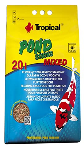 Pond Sticks Mixed 20L / 1600g - Alimento Flotante básico para Peces de Estanque, bajo Contenido en fósforo no favorece la proliferación de Algas