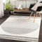 Surya Nairobi Teppich Wohnzimmer Boho - Großer Schlafzimmer 200x274 cm - Esszimmer Mit Geometrischem Muster, Skandinavischer Modern in Elfenbein, Schwarz, Creme