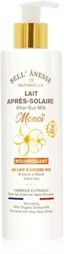 Lait Après-Soleil Monoï - Plaisir des Îles. Soin corps solaire Hydratant et Apaisant. Flacon pompe 250 ml