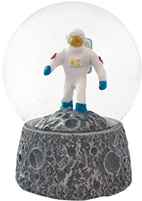 Vatten- och snöboll - Deluxebase månlandning. Snöboll med hartsfigur och gjuten bas. Utmärkt present och heminredning
