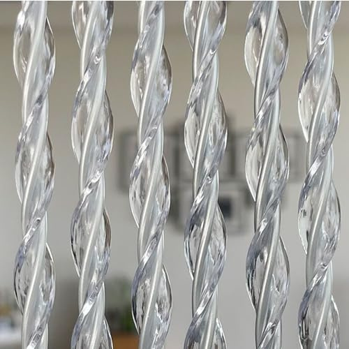 Trente Tenda per Mosche Diverse Dimensioni e Colori, Zanzariera per Porta del Balcone, Protezione Insetti Trasparente 90 x 210 cm