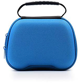 Gamepad Custodia da viaggio con tasca a rete, controller guscio duro borsa di protezione per PS5/PS4/S_witch Pro, 18*15*8cm (Blu)