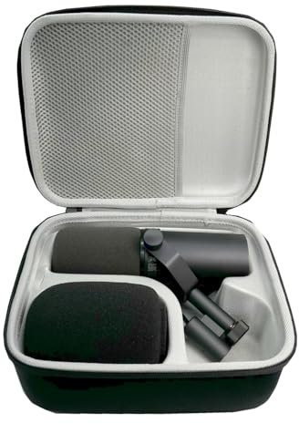 Mikrofonkoffer Tasche für Shure SM7B/MV7/MV7X Hartschalenkoffer Reise-Schutz-Aufbewahrungsbox Mikrofon-Zubehör