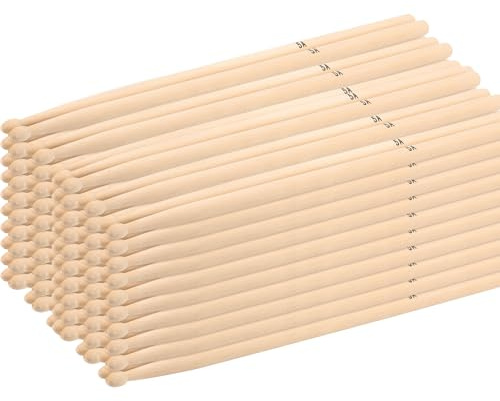 MAHIONG 24 Pairs Drum Sticks, 5A Classic Wood Tip Drumstick Bulk, Maple Wood Drum Sticks Set, 16 Inch