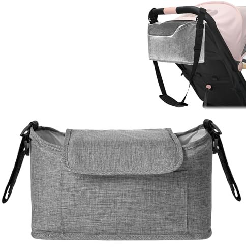 Tragbare Aufbewahrung Kinderwagen Taschen, Buggy Organizer Tasche mit Schultergurt, Buggy Kinderwagentasche Baby, Kinderwagen Organizer Universal Zum Tragen Windel, Handys, Spielzeug Snacks.