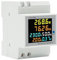 Compteur d'énergie électrique, 6 en 1 Compte Kilowatt, Voltmètre, Ampéromètre, AC 40-300V 100A avec écran LCD, Compte KW avec rail DIN