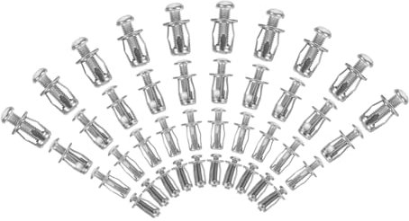 Amosfun 40pcs Petal Expansion Screws Metal Anchors for Concrete Walls and Drywall Expansion Bolts for Commercial Projects
