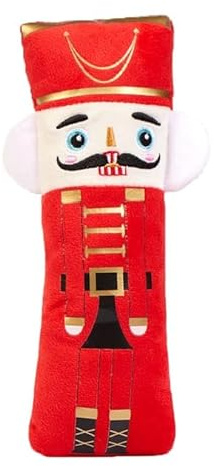 Swan Household Small Christmas Xmas Decoration Dog Plush Toy With Squeak Inside Fun Festive Designs (Nutcracker)