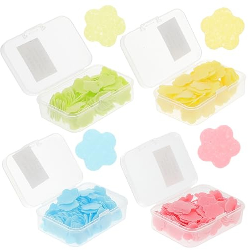 ibasenice Sapone di Carta Usa e Getta Profumato, Mini Fogli Portatili Scatola, 10 Pezzi, Tascabile per Viaggi, Campeggio e Uso All’aperto Colore Casuale