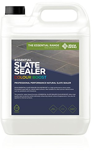 Stonecare4u - Essential Slate Sealer 'Colour Boost' - High Performance, Colour Enhancing Slate Tile, Floor & Patio Sealer, Easy to Apply, Eco Friendly Sealer (5 Litre)