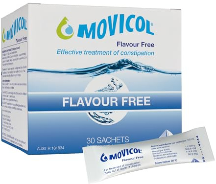Movicol Flavour-Free Laxative Powder Sachets – 13g Each – 30 Pack – Gentle and Effective Relief from Constipation – Easy to Mix – Sugar-Free – Suitable for Adults and Children Over 12